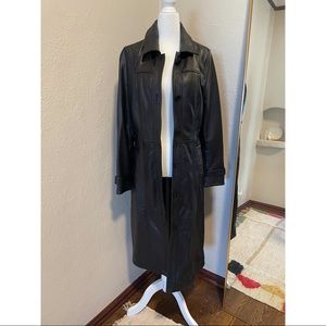 Black Leather Trench